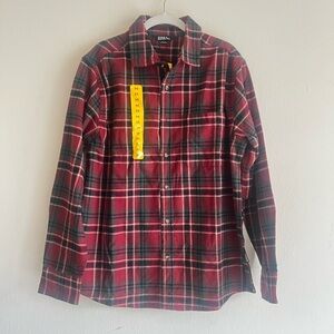 Eddie Bauer Red  Plaid Shirt Size Medium